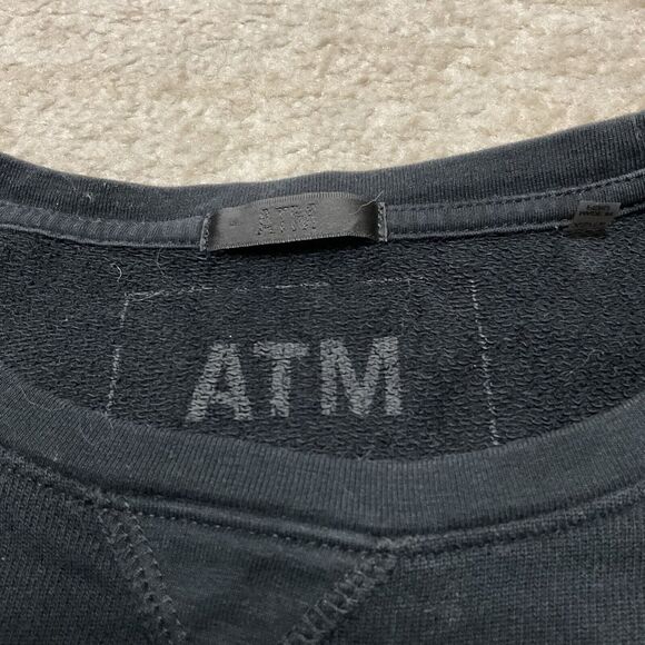 ATM Anthony Thomas Melillo Women's Cropped Sweatshirt Black Size Extra Small - Picture 5 of 8